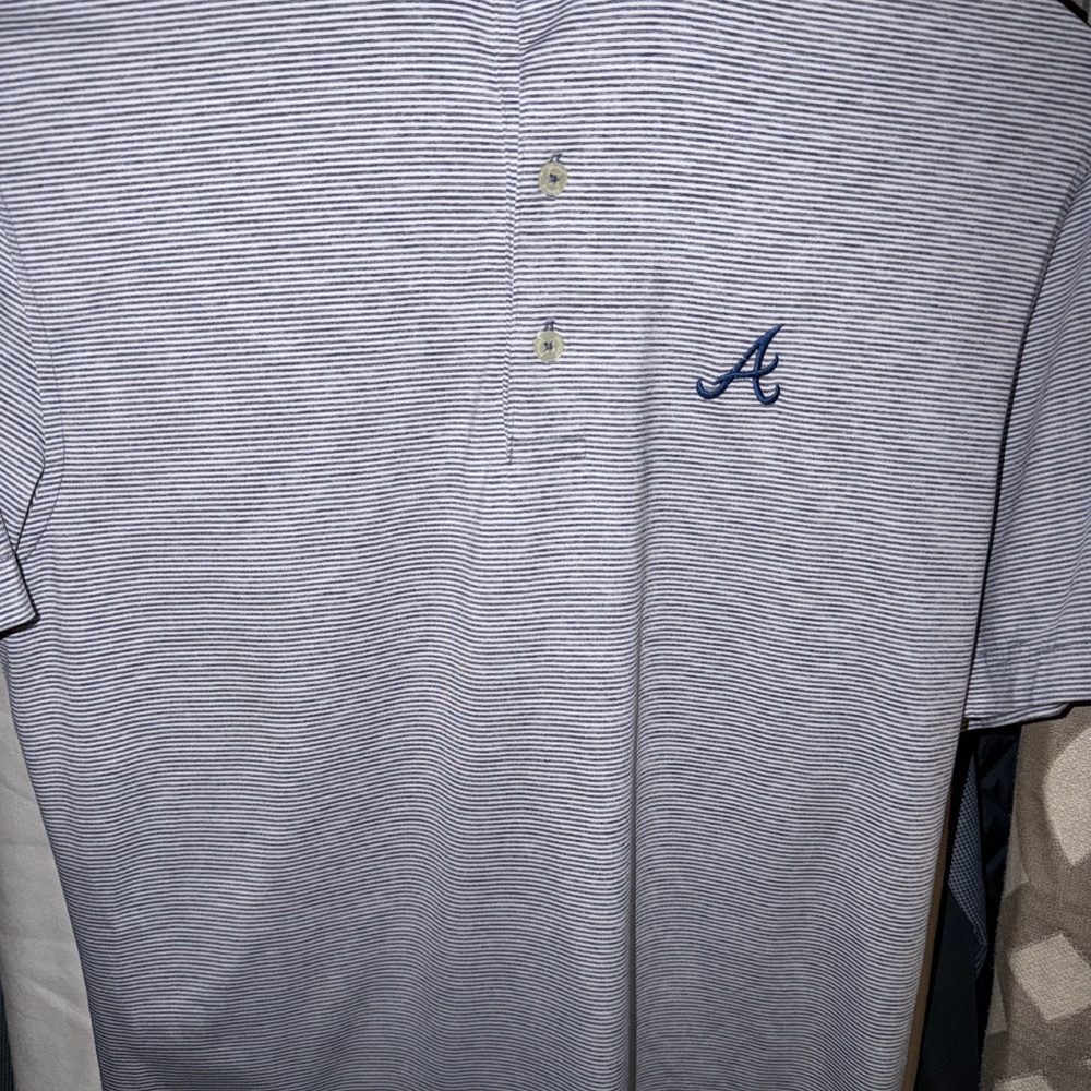 Men's Striped Polo Shirt - Blue
